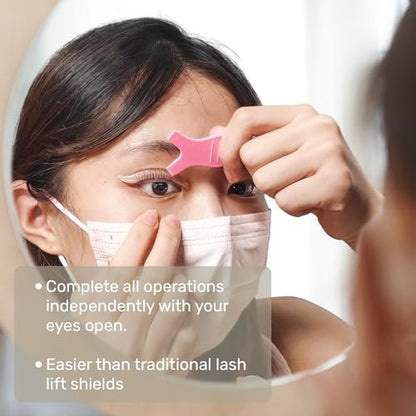 Libeauty Lash Lift Rods - Korean Glueless Lash Lift Pads for Open-Eye Eyelash Lift, Self-Adhesive Perm Rods, 5 Sizes Clear Avelisse