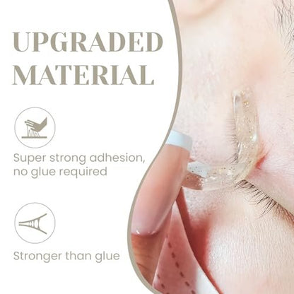 Libeauty Lash Lift Rods - Korean Glueless Lash Lift Pads for Open-Eye Eyelash Lift, Self-Adhesive Perm Rods, 5 Sizes Clear Avelisse