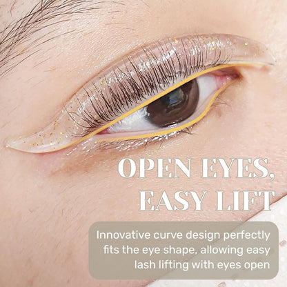 Libeauty Lash Lift Rods - Korean Glueless Lash Lift Pads for Open-Eye Eyelash Lift, Self-Adhesive Perm Rods, 5 Sizes Clear Avelisse