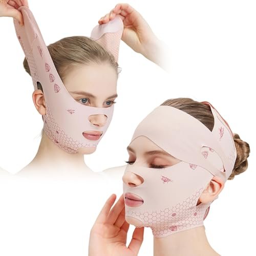 Comfortable Face Strap Forehead Lift Band - Breathable Face Lift Belt for Chin Up and V-Shaped Support Avelisse