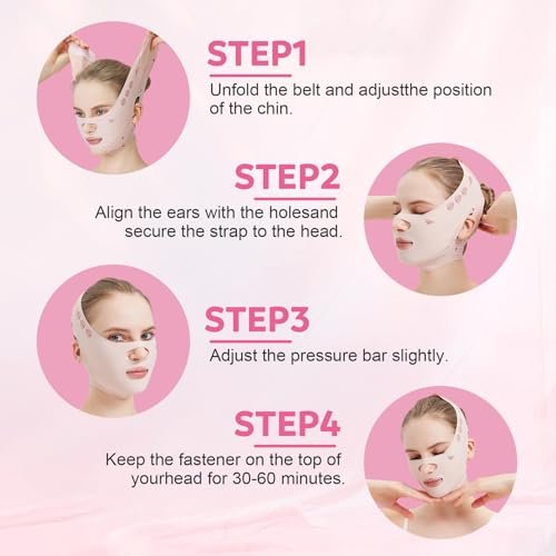 Comfortable Face Strap Forehead Lift Band - Breathable Face Lift Belt for Chin Up and V-Shaped Support Avelisse