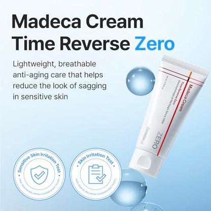 CENTELLIAN 24 Madeca Cream Time Reverse Zero - Lightweight Anti-Aging Face Moisturizer with Blue Active TECA, Cooling Cica, Deep Hydration & Barrier Repair for Sensitive & Oily Skin, 2.7 fl oz Avelisse