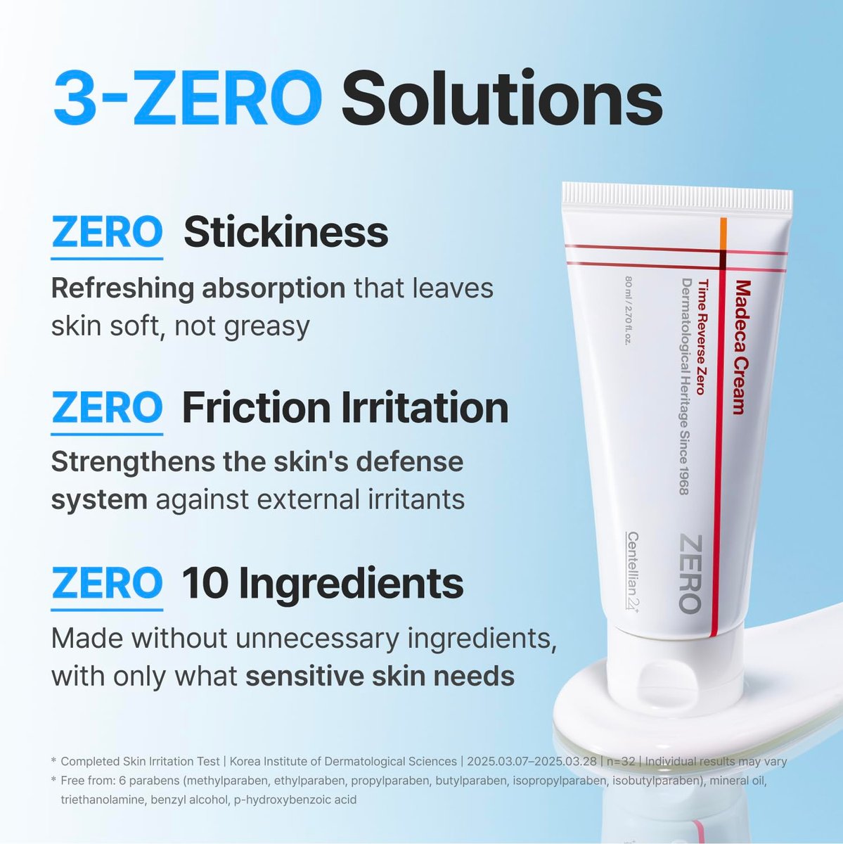 CENTELLIAN 24 Madeca Cream Time Reverse Zero - Lightweight Anti-Aging Face Moisturizer with Blue Active TECA, Cooling Cica, Deep Hydration & Barrier Repair for Sensitive & Oily Skin, 2.7 fl oz Avelisse