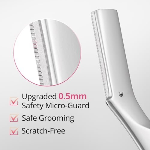Mistfree Dermaplane Razor for Women & Men – Professional Metal Dermaplaning Tool with 12 Refill Blades, Reusable Face Razor for Exfoliation & Peach Fuzz Removal - görsel 8