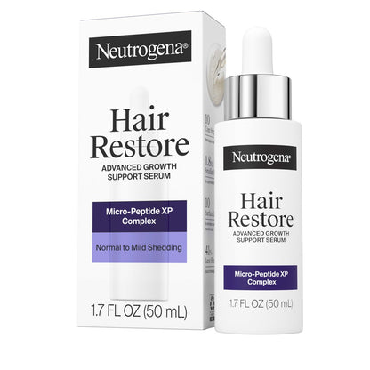 Neutrogena Hair Restore Advanced Growth Support Serum – Hair & Scalp Treatment with Micro-Peptide XP Complex, Revitalize Roots, 1.7 fl. oz