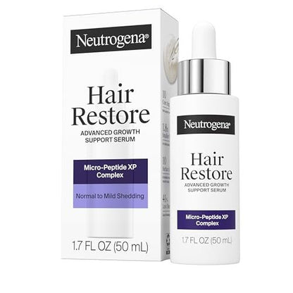 Neutrogena Hair Restore Advanced Growth Support Serum – Hair & Scalp Treatment with Micro-Peptide XP Complex, Revitalize Roots, 1.7 fl. oz