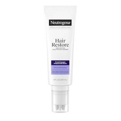 Neutrogena Hair Restore Triple Action Scalp Detox Cleanser – Triple Acid Scalp Detox & Clarifying Treatment, 8 fl. oz