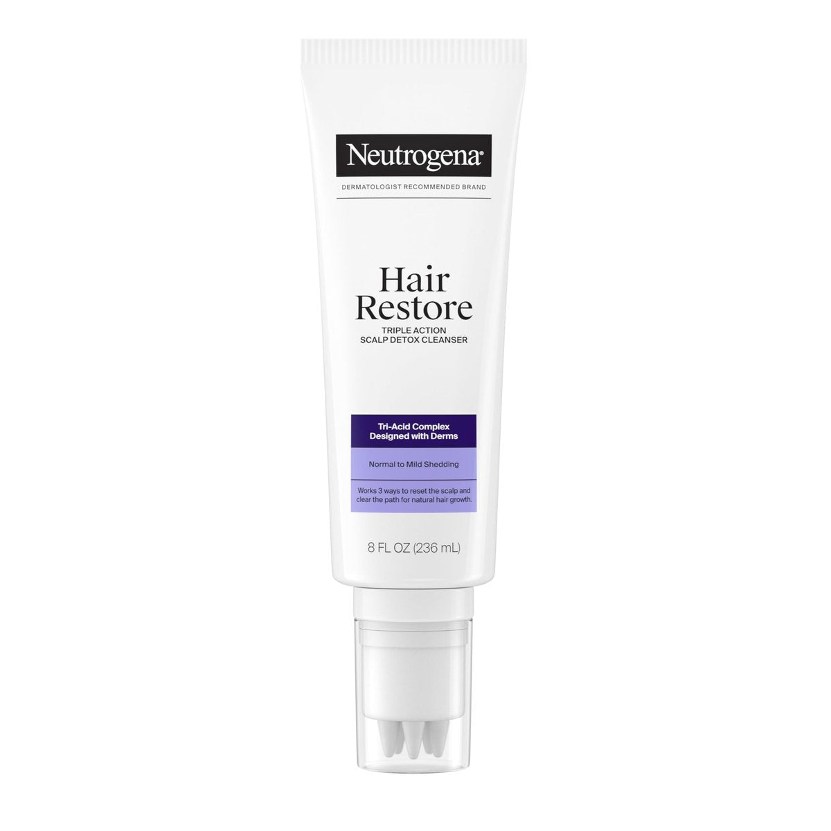Neutrogena Hair Restore Triple Action Scalp Detox Cleanser – Triple Acid Scalp Detox & Clarifying Treatment, 8 fl. oz - görsel 1