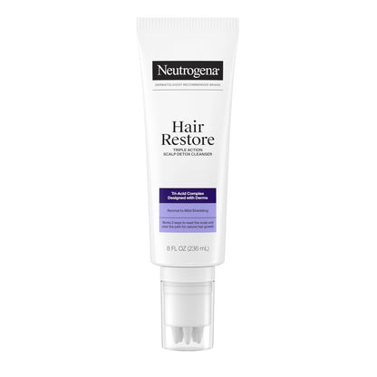 Neutrogena Hair Restore Triple Action Scalp Detox Cleanser – Triple Acid Scalp Detox & Clarifying Treatment, 8 fl. oz