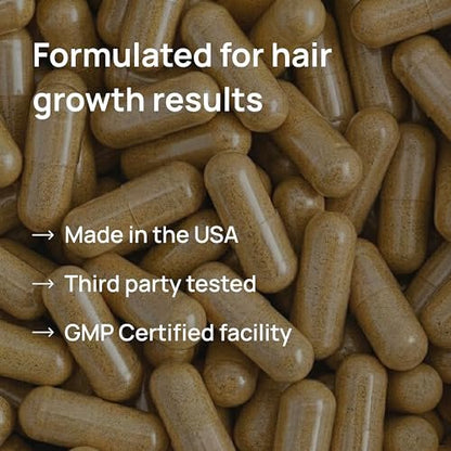 Lunos Grow Hair Growth Supplements - 17 Ingredient Hair Vitamins with Biotin, Saw Palmetto & Marine Collagen - 1 Month Supply Avelisse