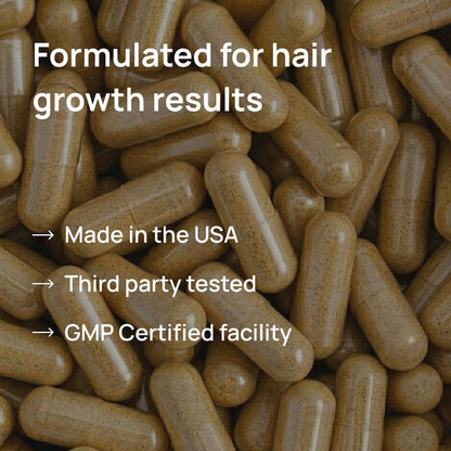 Lunos Grow Hair Growth Supplements - 17 Ingredient Hair Vitamins with Biotin, Saw Palmetto & Marine Collagen - 1 Month Supply Avelisse