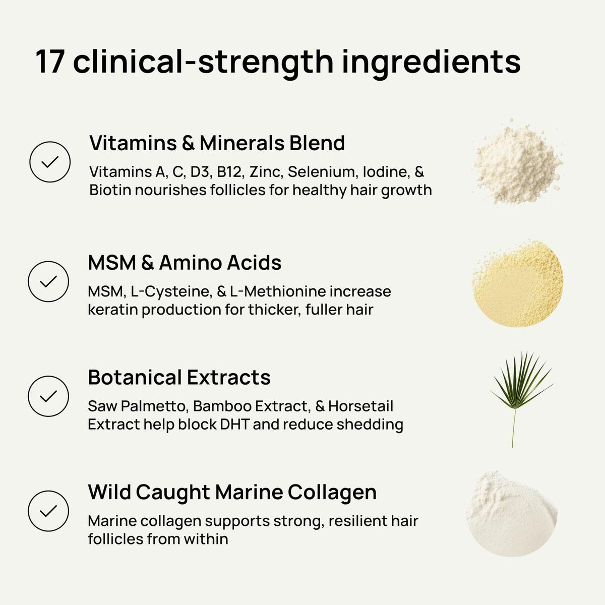 Lunos Grow Hair Growth Supplements - 17 Ingredient Hair Vitamins with Biotin, Saw Palmetto & Marine Collagen - 1 Month Supply Avelisse