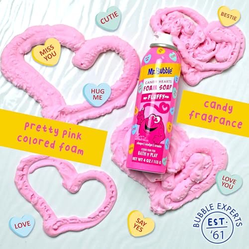Mr. Bubble Limited Edition Foam Soap, Strawberry Candy Scent, 4 oz (Pack of 4) - Paraben-Free Body Wash Avelisse