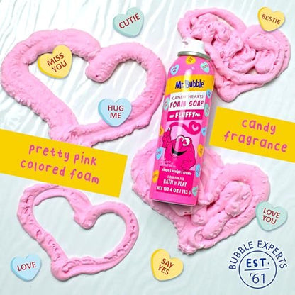 Mr. Bubble Limited Edition Foam Soap, Strawberry Candy Scent, 4 oz (Pack of 4) - Paraben-Free Body Wash Avelisse