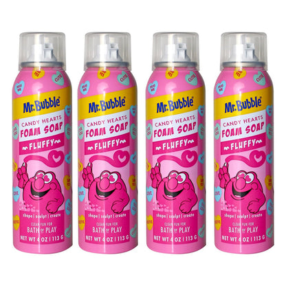 Mr. Bubble Limited Edition Foam Soap, Strawberry Candy Scent, 4 oz (Pack of 4) - Paraben-Free Body Wash Avelisse