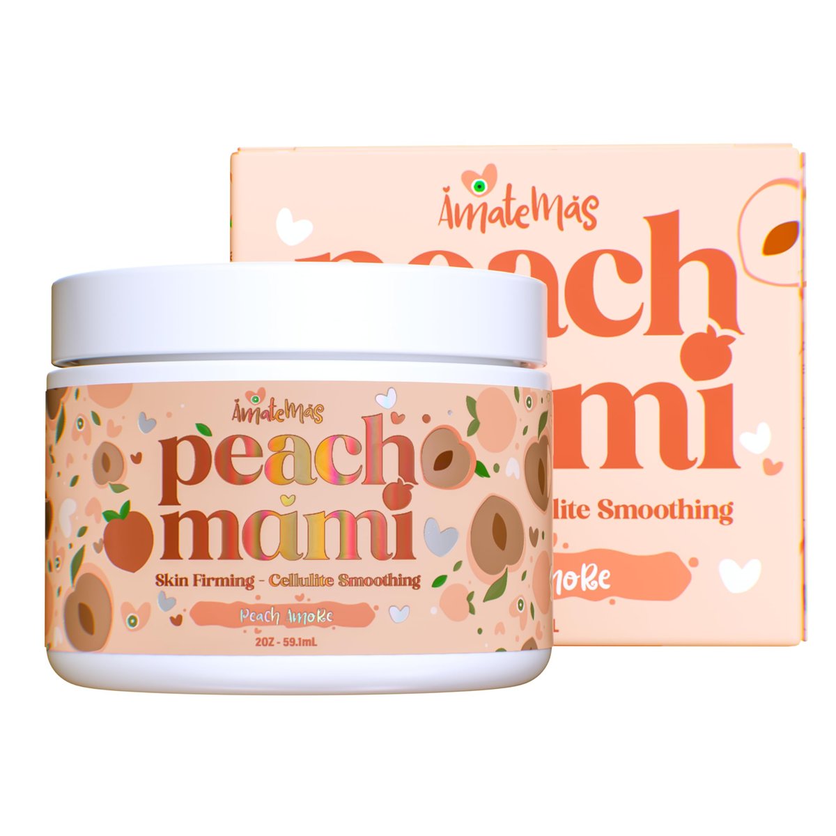 Amatemas Peach Mami Firming Body Cream – Hydrating Saggy Skin Tightening Cream & Anti Cellulite Lotion for Legs, Thighs, Hips, Arms, Belly, Bum – Lightweight, Quick-Absorbing Formula – 2 oz Avelisse