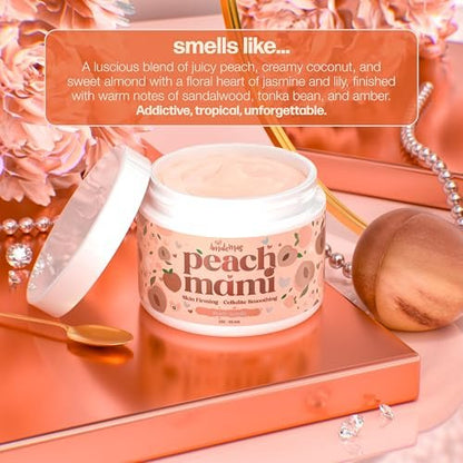 Amatemas Peach Mami Firming Body Cream – Hydrating Saggy Skin Tightening Cream & Anti Cellulite Lotion for Legs, Thighs, Hips, Arms, Belly, Bum – Lightweight, Quick-Absorbing Formula – 2 oz Avelisse