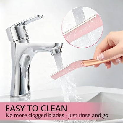Mistfree Dermaplane Razor for Women Face – Reusable Handle with 10 Refill Blades, Professional Dermaplaning Tool for Exfoliation, Peach Fuzz Removal & Eyebrow Shaping (Pink) Avelisse