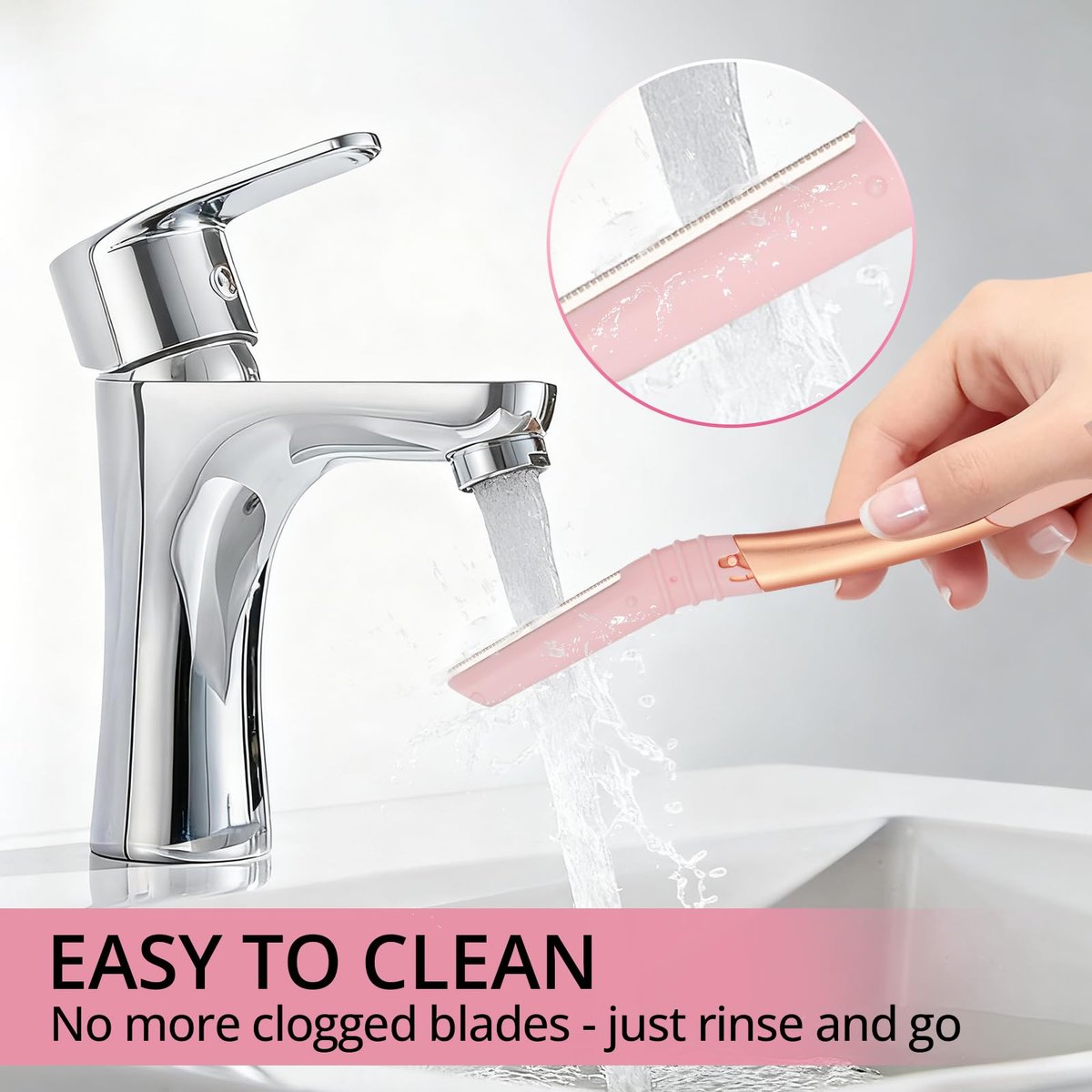 Mistfree Dermaplane Razor for Women Face – Reusable Handle with 10 Refill Blades, Professional Dermaplaning Tool for Exfoliation, Peach Fuzz Removal & Eyebrow Shaping (Pink) Avelisse
