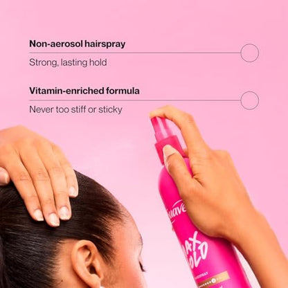 Suave Non-Aerosol Max Hold Hairspray Bundle – Unscented 2-Pack + Scented Hair Spray, 11 oz Each (3 Piece Set) Avelisse