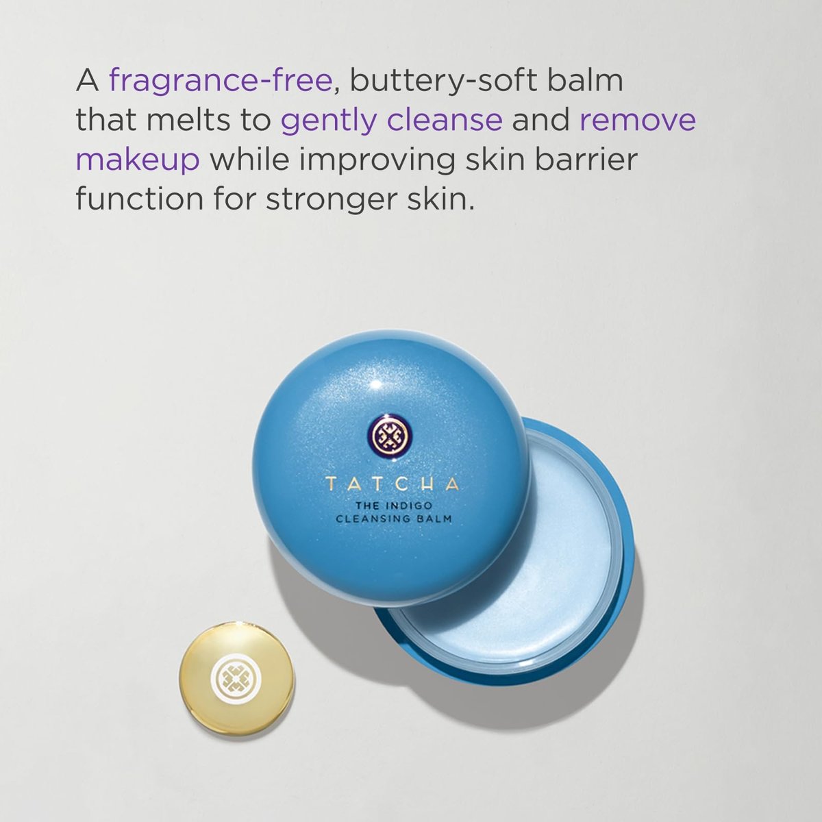 TATCHA The Indigo Cleansing Balm - Gentle Moisturizing Cleanser, Fragrance-Free, Buttery-Soft Makeup Remover (1.9 oz) Avelisse