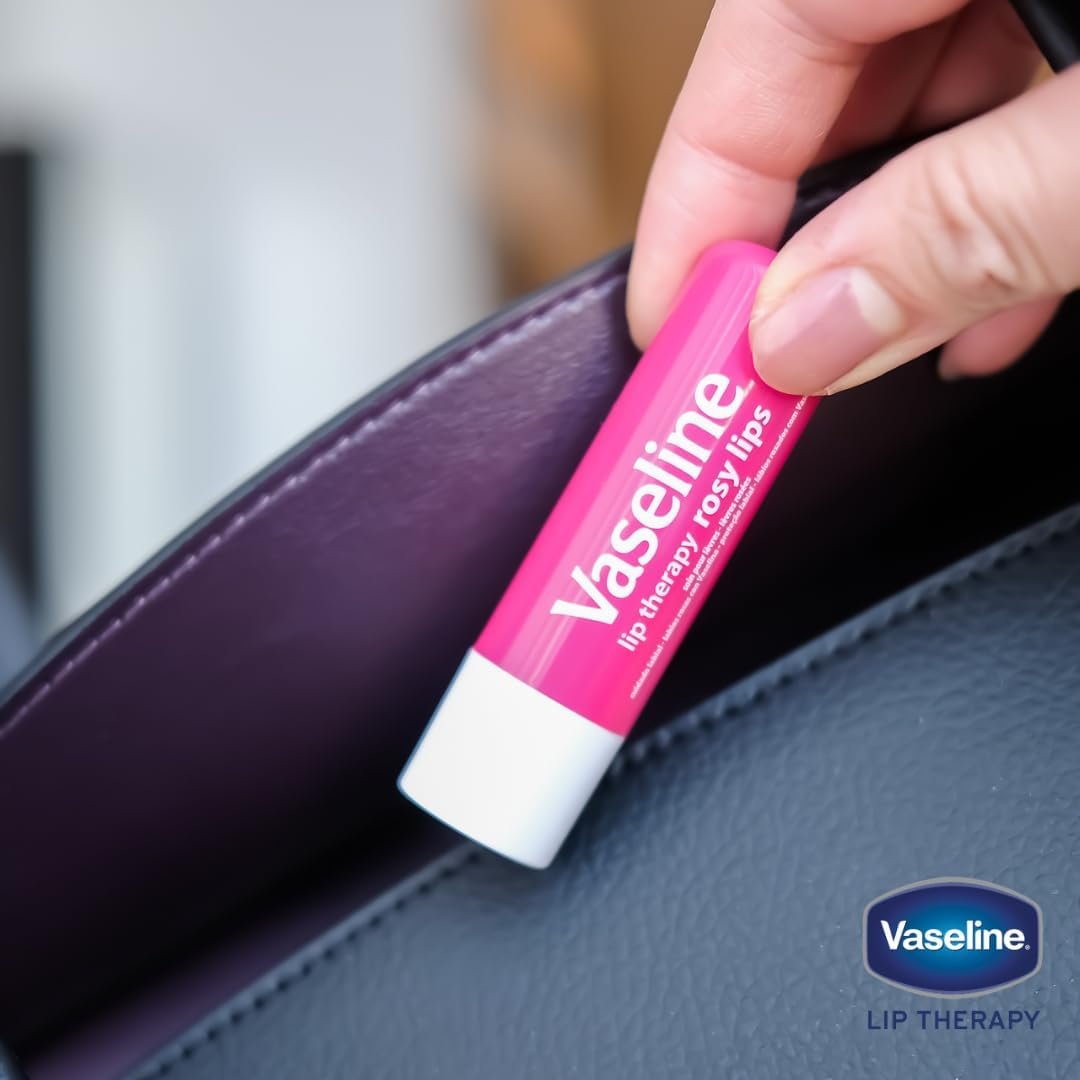 Vaseline Lip Therapy Original & Rosy Twin Pack – 2-Pack Lip Balm Set - görsel 6