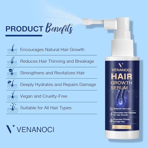 VENANOCI Hair Growth Oil Spray - Natural Hair Regrowth Serum with Rosemary & Biotin for Thicker, Fuller Hair | Anti-Hair Loss Treatment for Women and Men Avelisse