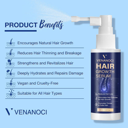VENANOCI Hair Growth Oil Spray - Natural Hair Regrowth Serum with Rosemary & Biotin for Thicker, Fuller Hair | Anti-Hair Loss Treatment for Women and Men Avelisse
