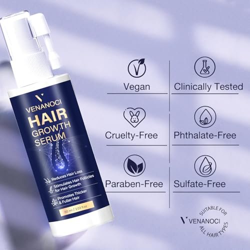 VENANOCI Hair Growth Oil Spray - Natural Hair Regrowth Serum with Rosemary & Biotin for Thicker, Fuller Hair | Anti-Hair Loss Treatment for Women and Men Avelisse