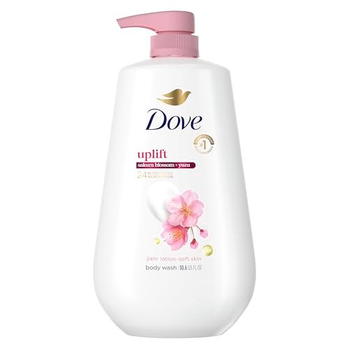 Dove Sakura Body Wash Uplift Sakura Blossom and Yuzu for 24hr Lotion-Soft Skin Moisturizing Skin Cleanser with No Sulfates No Parabens 30.6 Fl Oz Avelisse