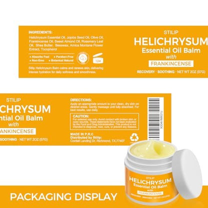 STILIP Helichrysum Balm with Frankincense Essential Oil – Natural Anti-Aging Face Cream, Soothes Redness, Fades Scars & Smooths Fine Lines – Deep Moisturizing Repair & Renewal Moisturizer, 2 oz Avelisse