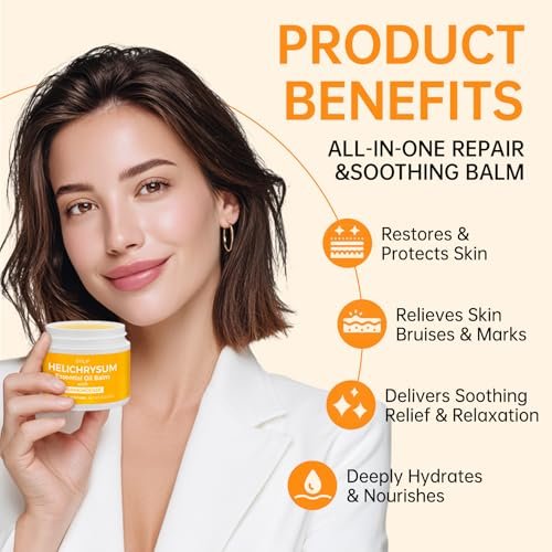 STILIP Helichrysum Balm with Frankincense Essential Oil – Natural Anti-Aging Face Cream, Soothes Redness, Fades Scars & Smooths Fine Lines – Deep Moisturizing Repair & Renewal Moisturizer, 2 oz Avelisse
