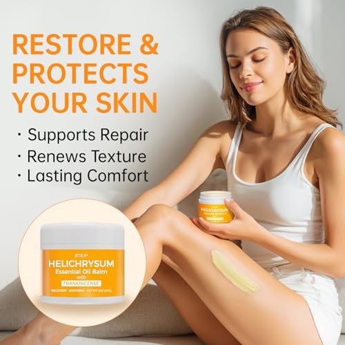 STILIP Helichrysum Balm with Frankincense Essential Oil – Natural Anti-Aging Face Cream, Soothes Redness, Fades Scars & Smooths Fine Lines – Deep Moisturizing Repair & Renewal Moisturizer, 2 oz Avelisse