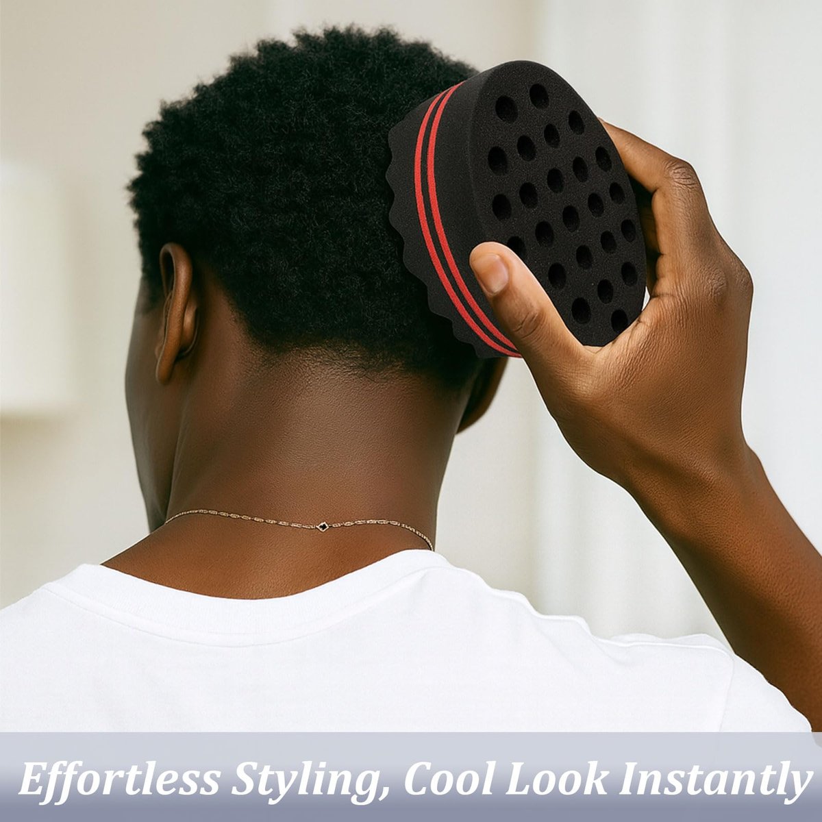 Hair Twist Sponge – Double-Sided Barber Tool for Afro Coils, Dreads, Curls & Waves, Unisex Styling for Short or Long Hair (1 Pack) - görsel 5