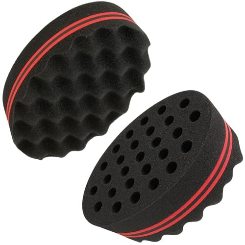 Hair Twist Sponge – Double-Sided Barber Tool for Afro Coils, Dreads, Curls & Waves, Unisex Styling for Short or Long Hair (1 Pack) - görsel 2