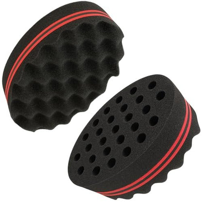 Hair Twist Sponge – Double-Sided Barber Tool for Afro Coils, Dreads, Curls & Waves, Unisex Styling for Short or Long Hair (1 Pack)