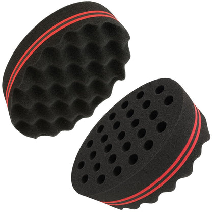 Hair Twist Sponge – Double-Sided Barber Tool for Afro Coils, Dreads, Curls & Waves, Unisex Styling for Short or Long Hair (1 Pack)
