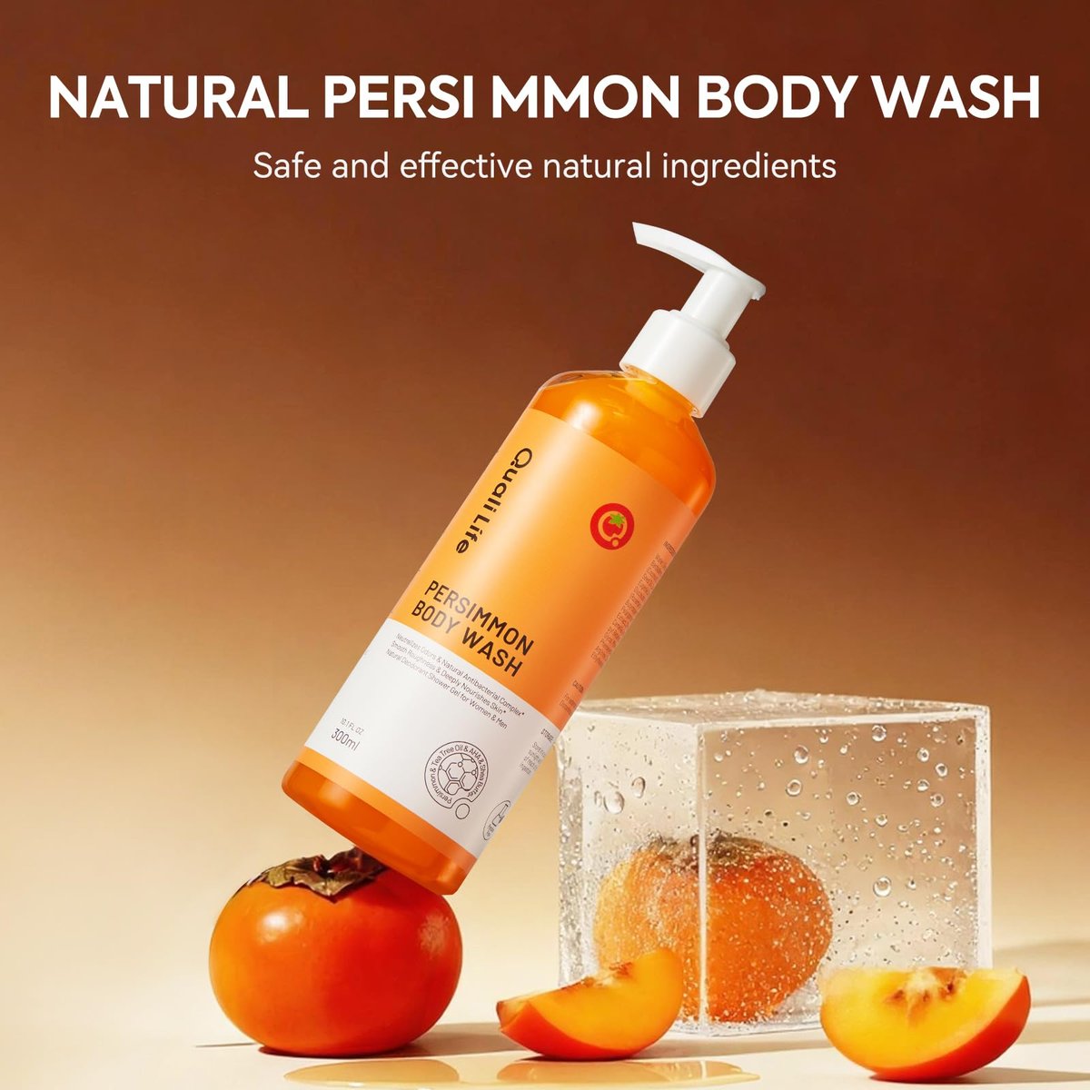 QualiLife Persimmon Body Wash for Old People Smell - Natural Deodorant Bar Soap for Strong Odor, Smelly Feet, and Body Odor - Deep Cleansing Body Deodorizing for Eliminating Odor - Kids Safe - görsel 15