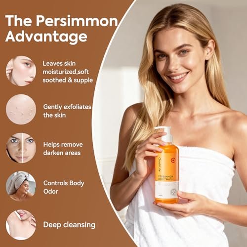 QualiLife Persimmon Body Wash for Old People Smell - Natural Deodorant Bar Soap for Strong Odor, Smelly Feet, and Body Odor - Deep Cleansing Body Deodorizing for Eliminating Odor - Kids Safe - görsel 6