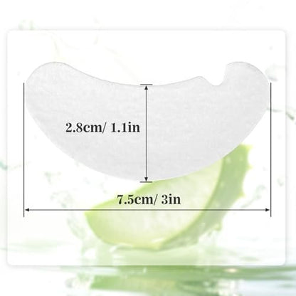 RAQEHO 50 Eye Pads Lash Extensions - Thickened Hydrogel Under Eye Patches for Lash Tech Must Haves - Bulk Eyepads for Eyelash Extensions - White, 50 Pack