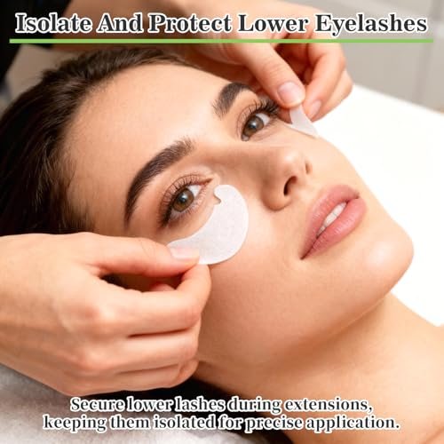 RAQEHO 50 Eye Pads Lash Extensions - Thickened Hydrogel Under Eye Patches for Lash Tech Must Haves - Bulk Eyepads for Eyelash Extensions - White, 50 Pack - görsel 8
