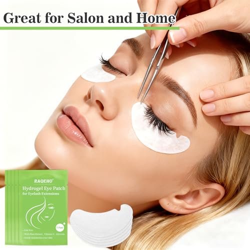 RAQEHO 50 Eye Pads Lash Extensions - Thickened Hydrogel Under Eye Patches for Lash Tech Must Haves - Bulk Eyepads for Eyelash Extensions - White, 50 Pack - görsel 12