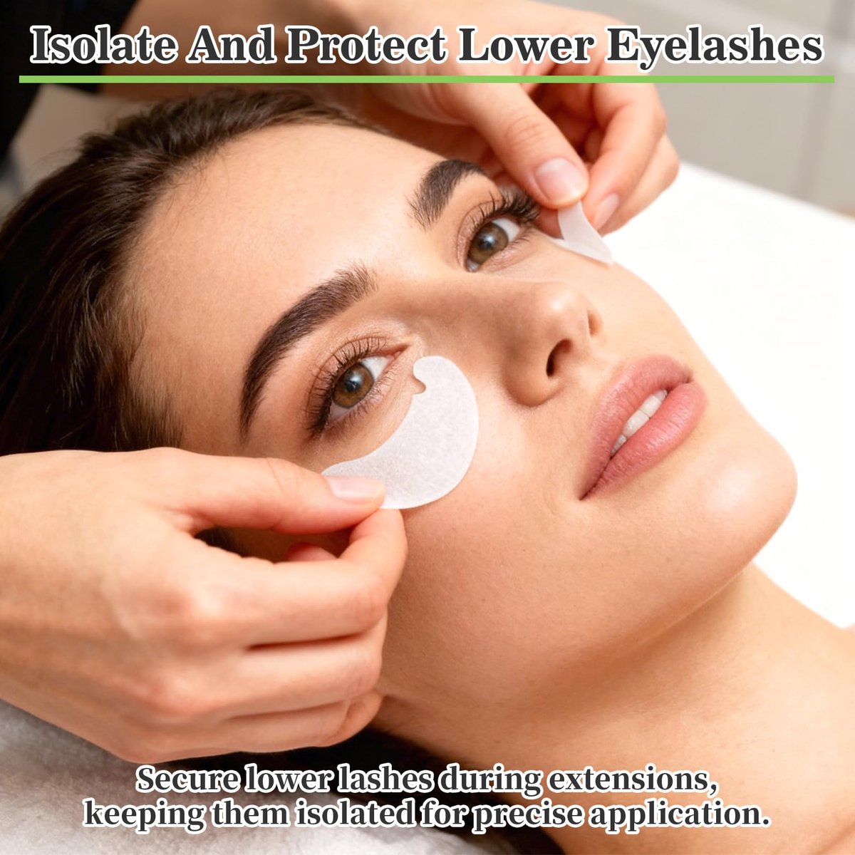 RAQEHO 50 Eye Pads Lash Extensions - Thickened Hydrogel Under Eye Patches for Lash Tech Must Haves - Bulk Eyepads for Eyelash Extensions - White, 50 Pack - görsel 7