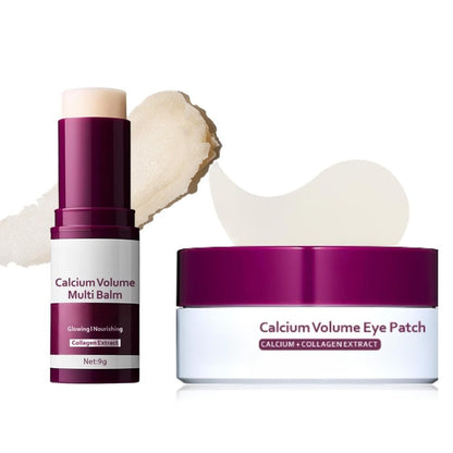 KOEC Calcium Volume Eye Patch 60pcs with Volume Multi Balm - Deep Hydration & Firming Eye, Face & Neck Care Avelisse