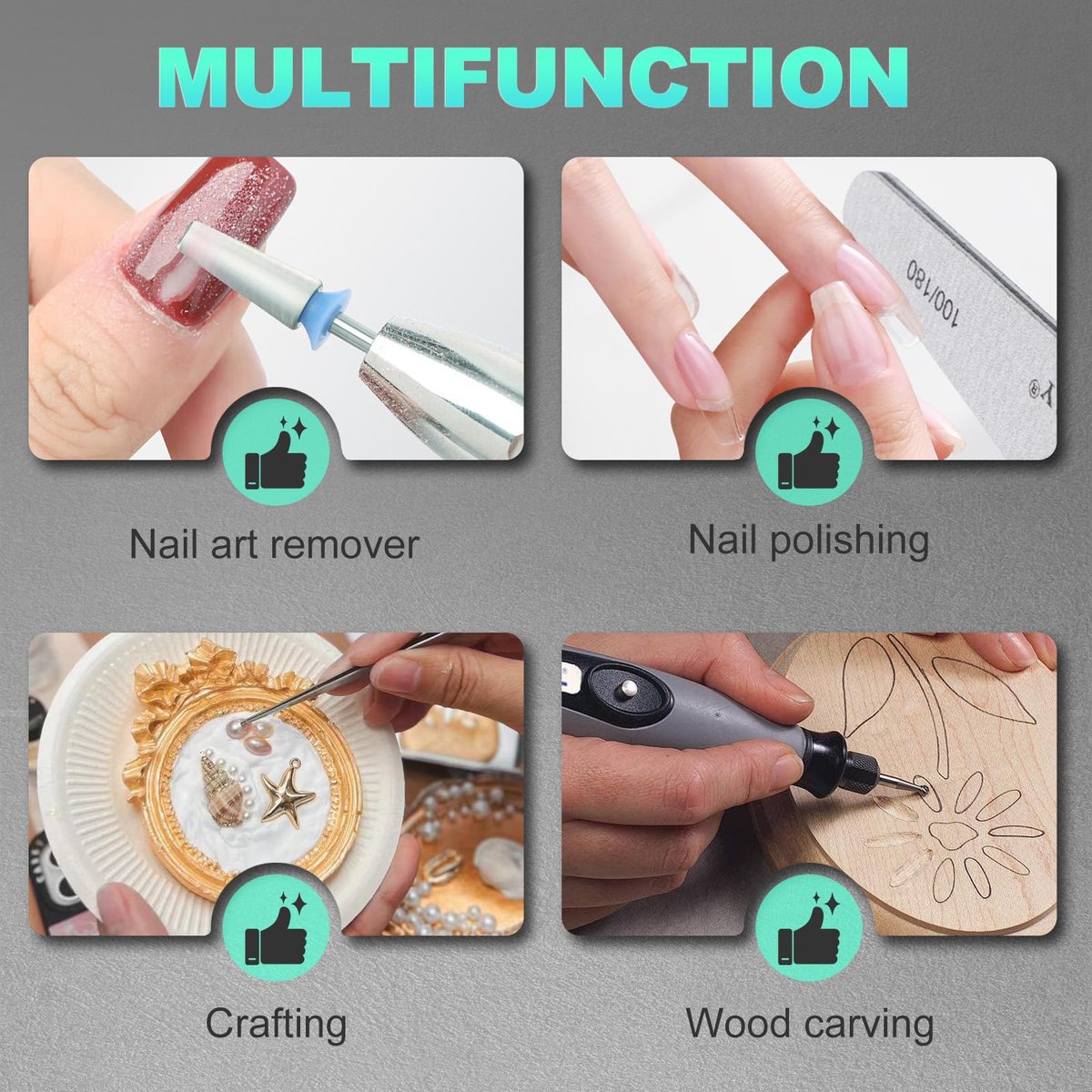 NXJ INFILILA Nail Dust Collector Upgrade Professional 4500RPM Nail Vacuum Fan Vent Dust Collector, Adjustable Speed Portable Dust Collector for Acrylic Nail Polishing Manicure Salon Home Avelisse