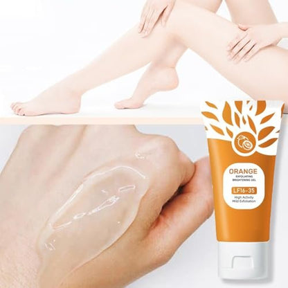 3-Pack Orange Exfoliating Gel for Face and Body – Deep Cleansing Scrub with Natural Enzymes, Remove Blackheads & Dead Skin Avelisse