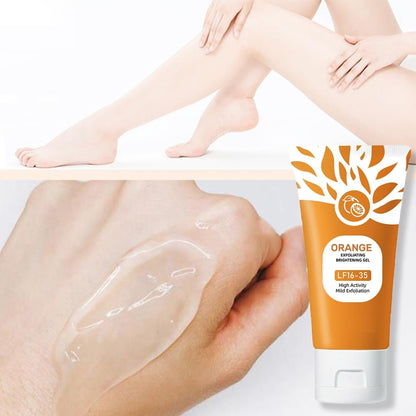 3-Pack Orange Exfoliating Gel for Face and Body – Deep Cleansing Scrub with Natural Enzymes, Remove Blackheads & Dead Skin Avelisse