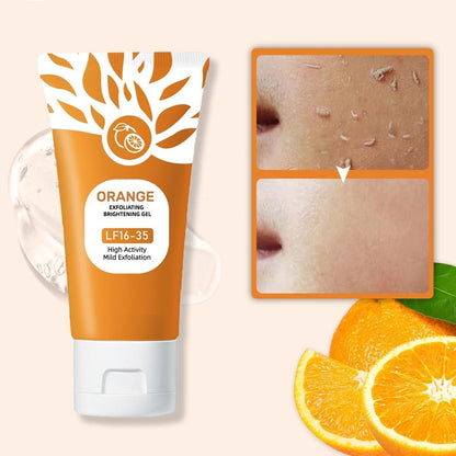 3-Pack Orange Exfoliating Gel for Face and Body – Deep Cleansing Scrub with Natural Enzymes, Remove Blackheads & Dead Skin Avelisse