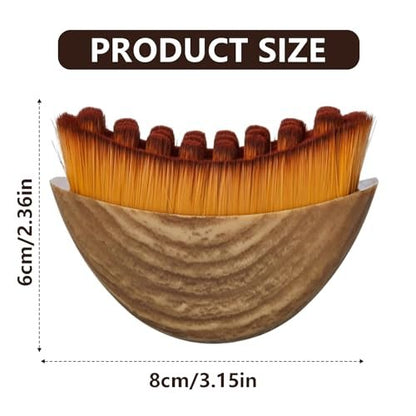 3 Pack Lymphatic Contour Face Brush with Protective Case - Orange Nylon Massager for Precise Skin Care