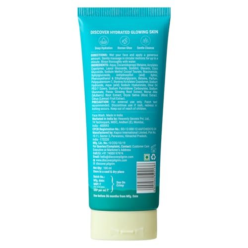 Pilgrim Rice Water Hydra Face Wash with Niacinamide & Hyaluronic Acid – Gentle Gel Cleanser for Fresh, Clean Skin, 3.38 fl oz - görsel 14